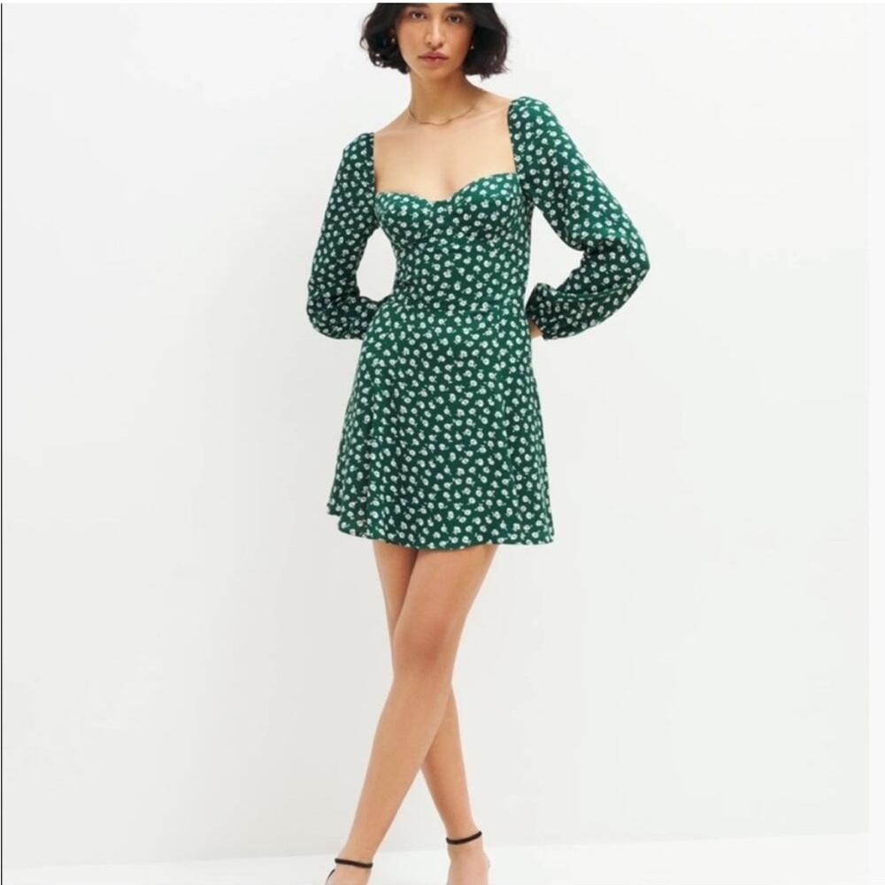 Reformation floral print mochi mini dress